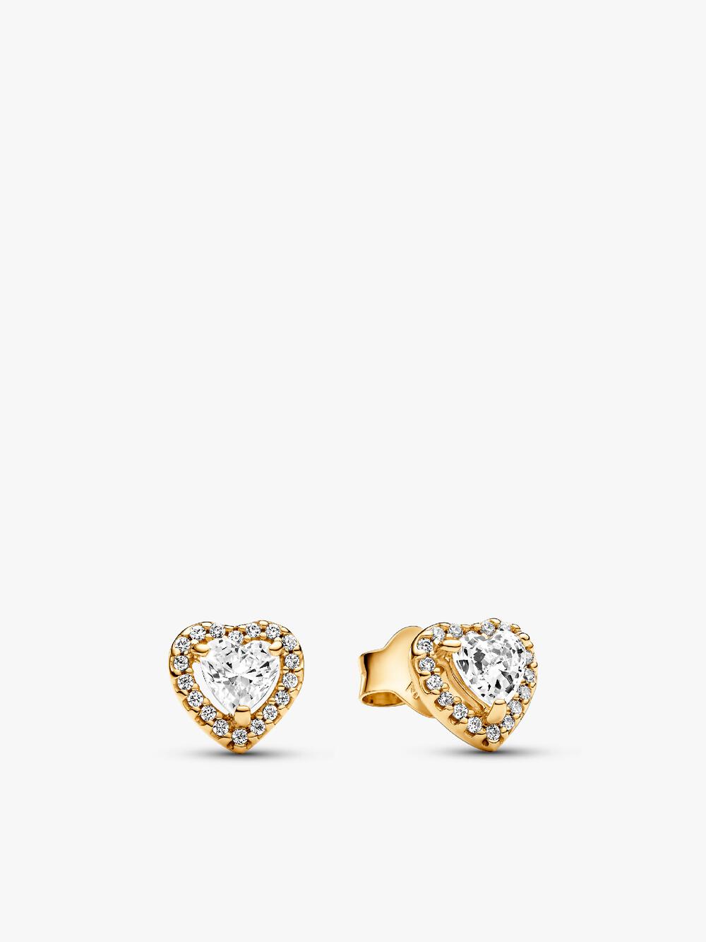 Round Pavé Halo Stud Earrings