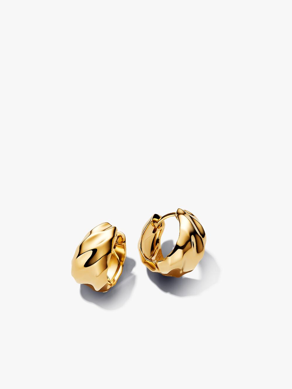 Round Huggie Hoop Earrings